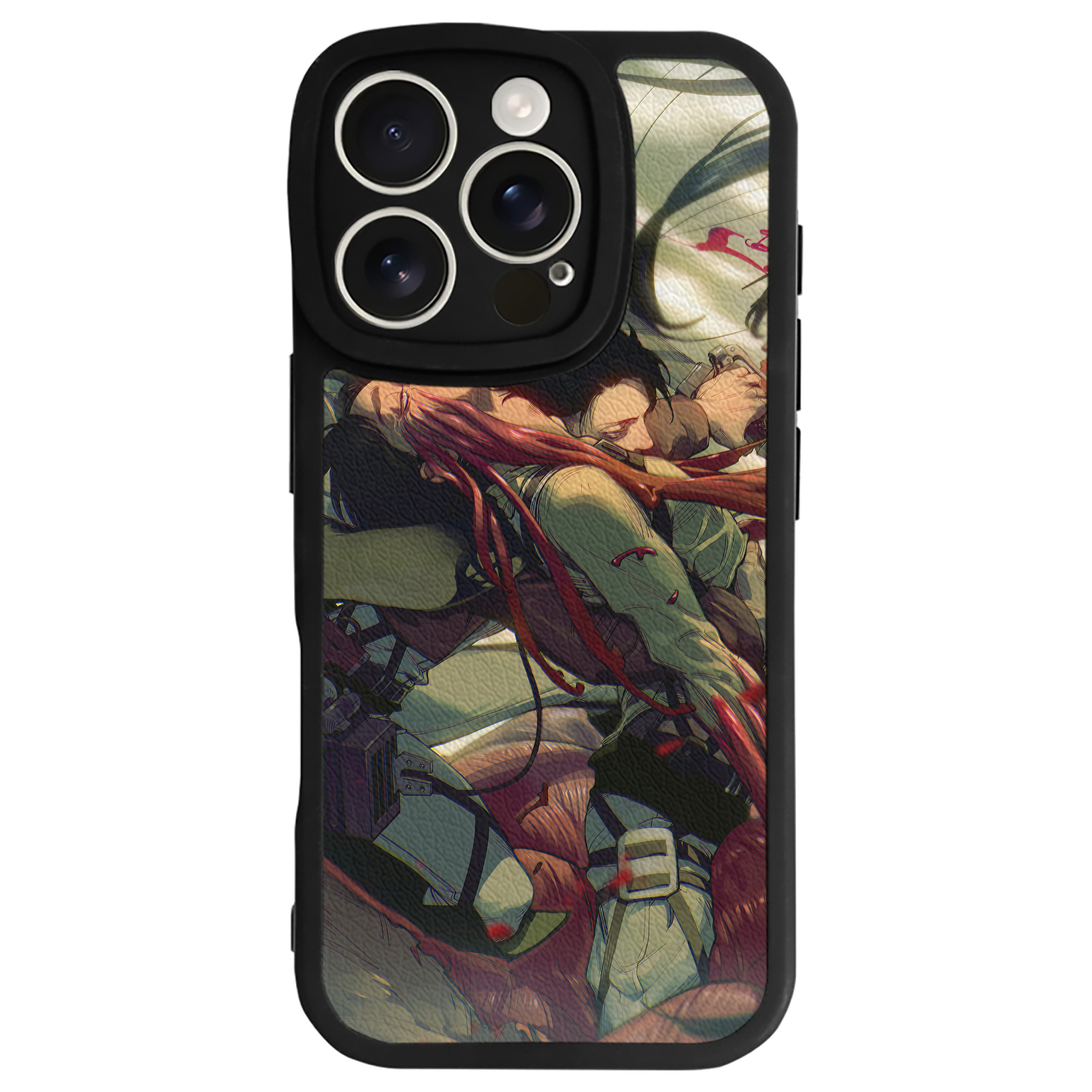 （画像用） 進撃の巨人 Attack on Titan 【iPhone 16シリーズ対応】シリコンスマホケース（レザー調） 材質：シリコン